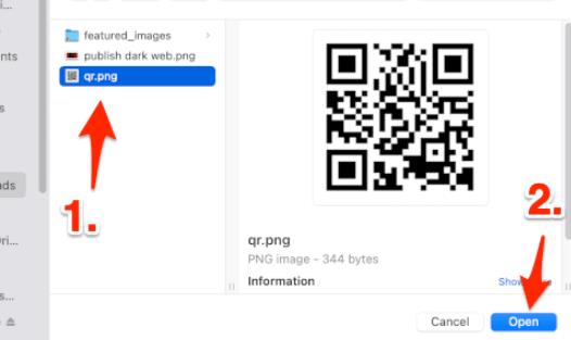 How do I scan a QR code without a camera on my laptop?